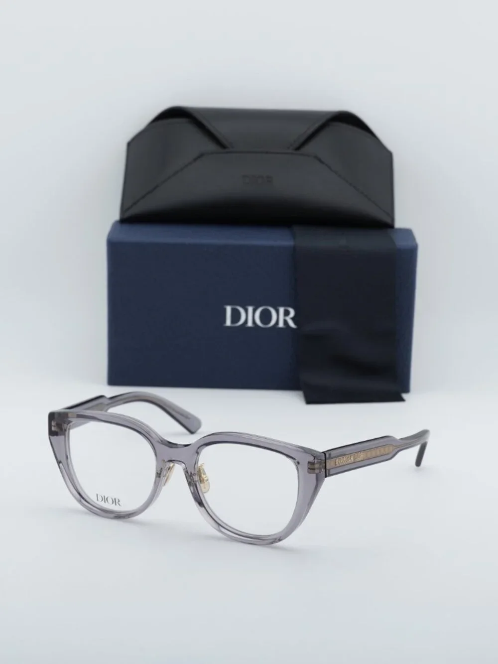Dior DIORPRISMEO B1F 4500 Cat Eye Women Eyeglasses 52mm - Grey - Picture 8 of 11
